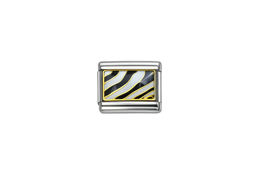 Zebra Italian Charm
