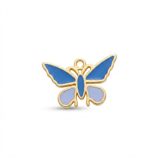 Blue Enamel Butterfly Charm