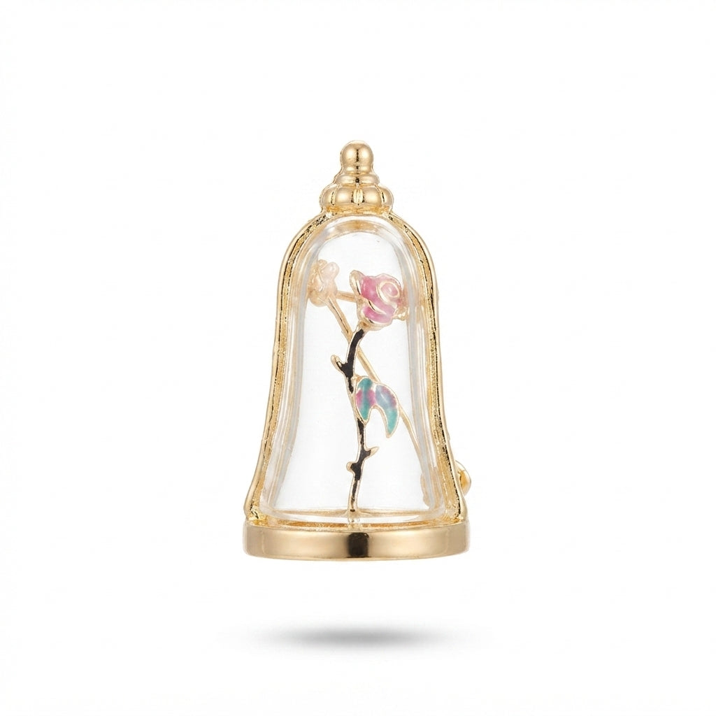 Rose in Bell Jar Brooch