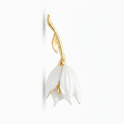 White Tulip Brooch