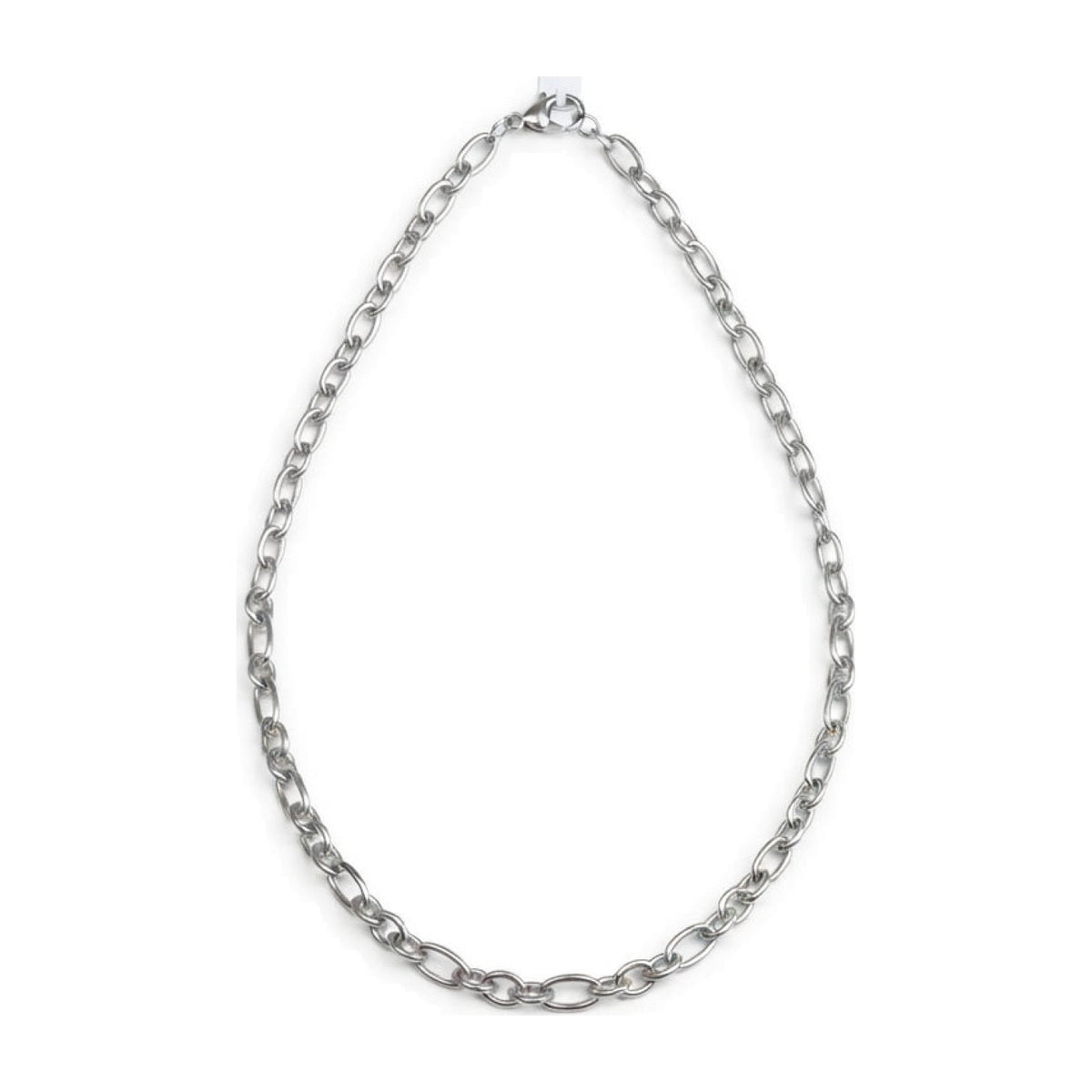 Chunky Silver Cable Necklace