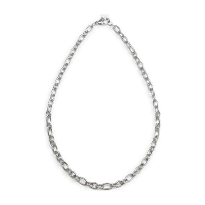 Chunky Silver Cable Necklace