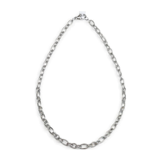 Chunky Silver Cable Necklace