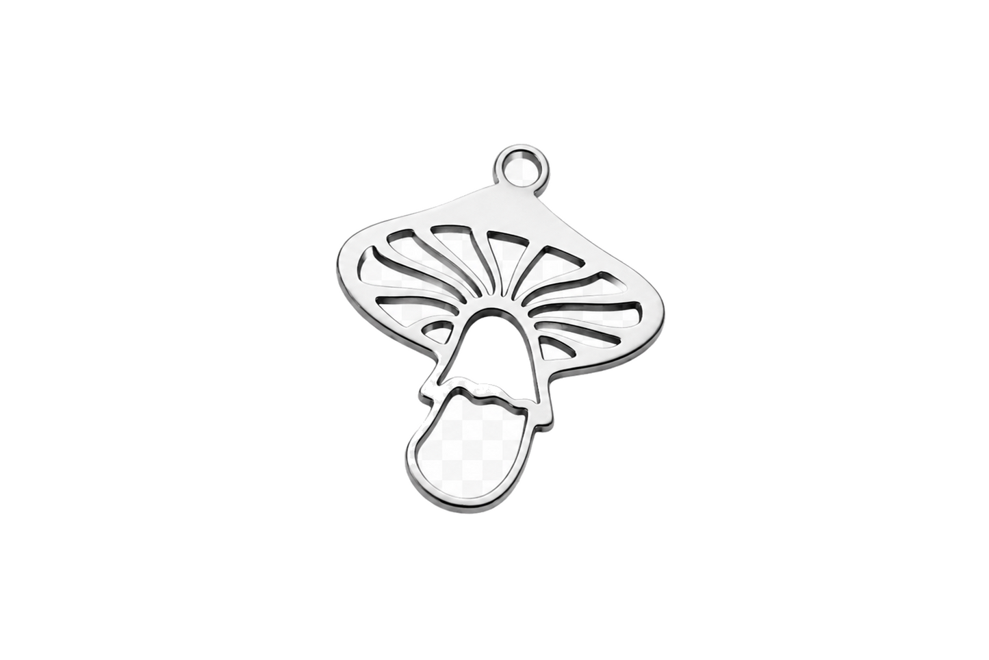 Classic Funky Mushroom Silver Charm