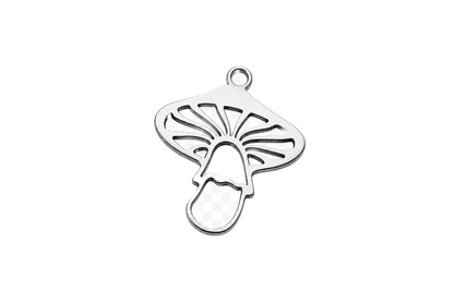 Classic Funky Mushroom Silver Charm