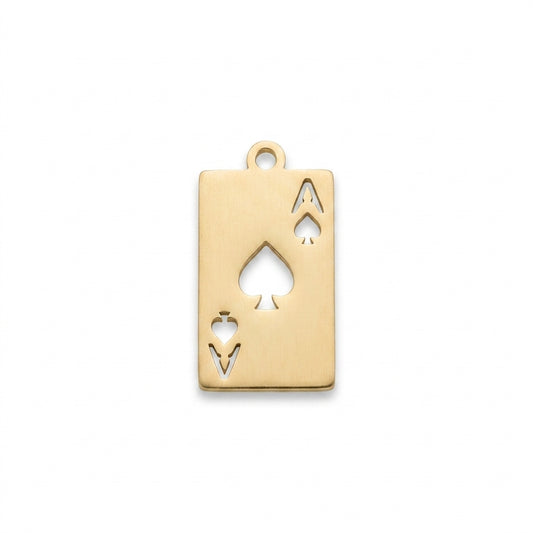 Classic Gold Ace Of Spades Charm