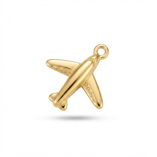 Classic Gold Airplane Charm