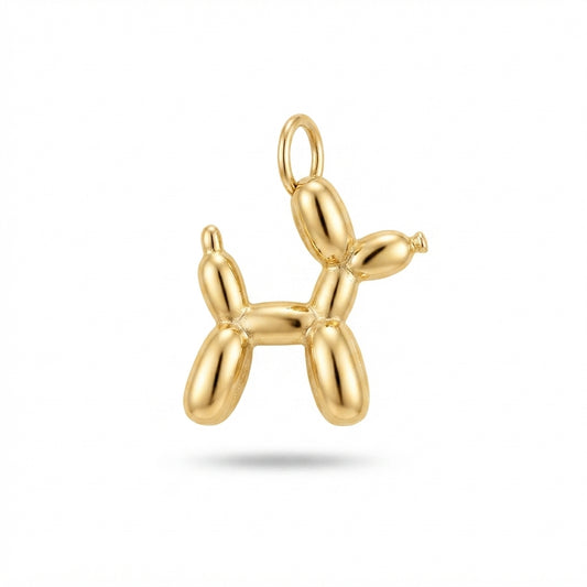 Classic Gold Balloon Dog Charm