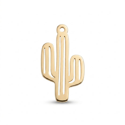 Classic Gold Cactus Charm