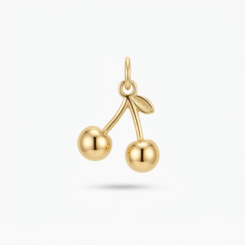 Classic Gold Cherry Charm