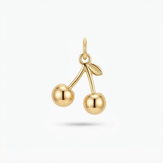 Classic Gold Cherry Charm
