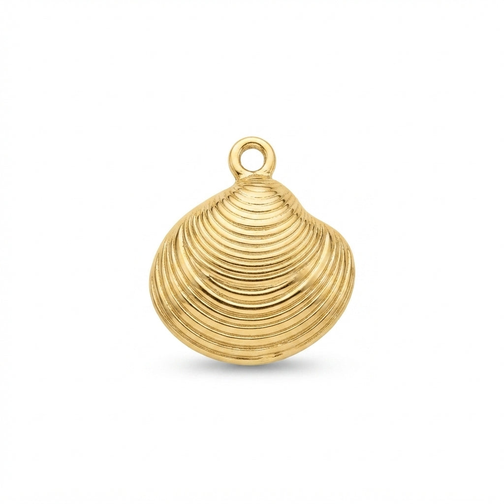 Classic Gold Clam Shell Charm