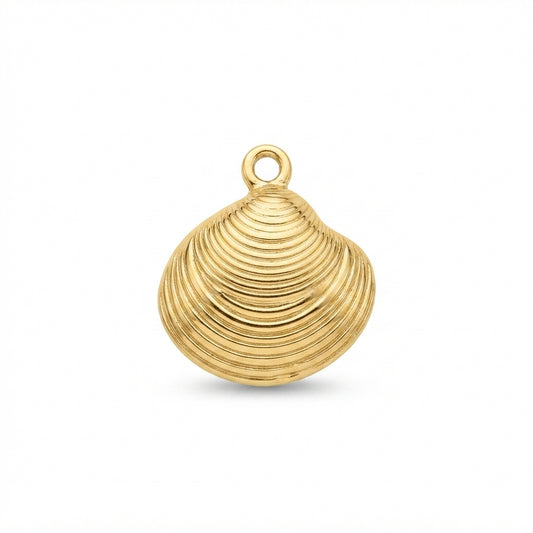 Classic Gold Clam Shell Charm