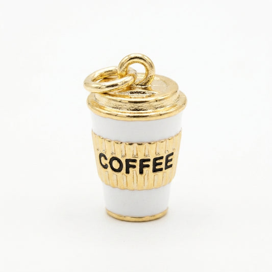Classic Gold Coffee Cup Charm