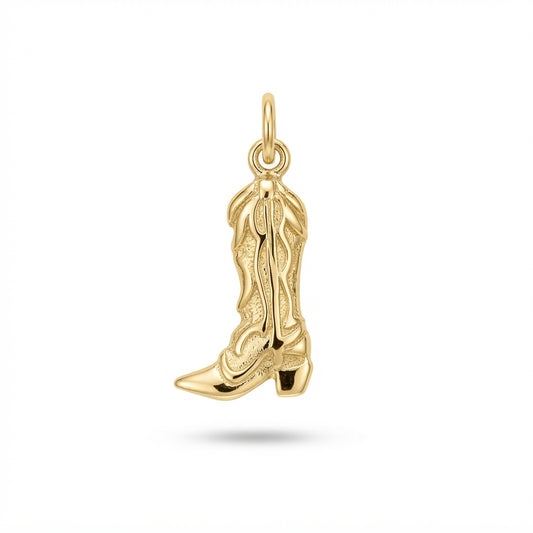 Classic Gold Cowboy Boot Charm