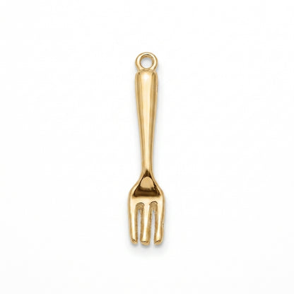 Classic Gold Fork Charm