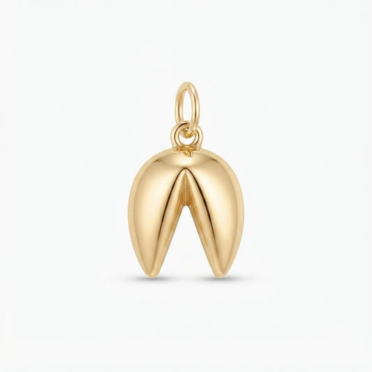 Classic Gold Fortune Cookie Charm