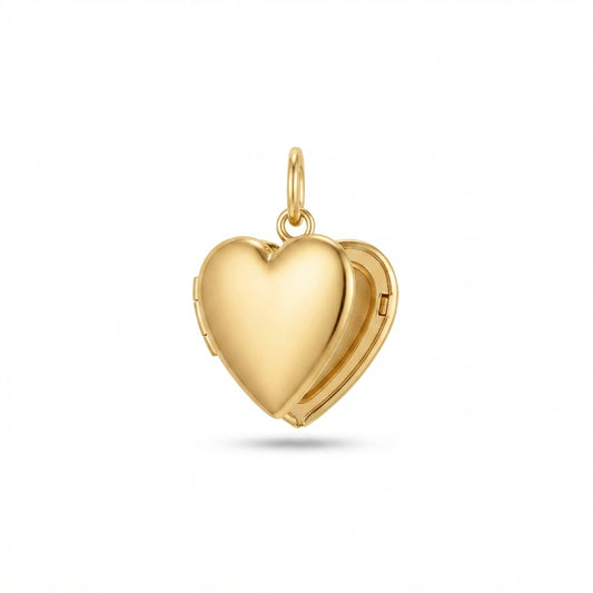 Classic Gold Heart Locket Charm