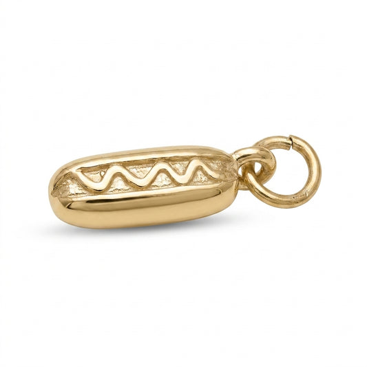 Classic Gold Hot Dog Charm