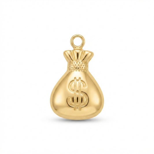 Classic Gold Money Bag Charm
