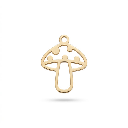 Classic Gold Mushroom Charm