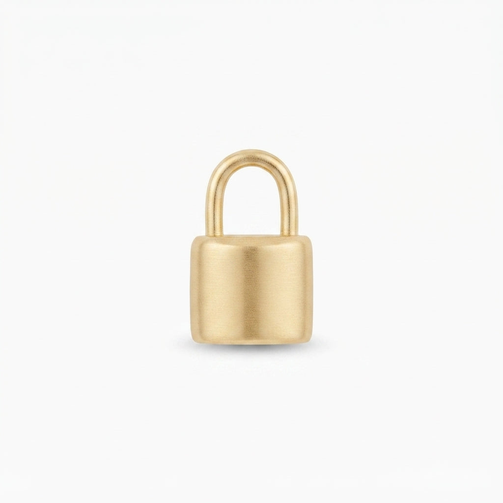 Classic Gold Padlock Charm
