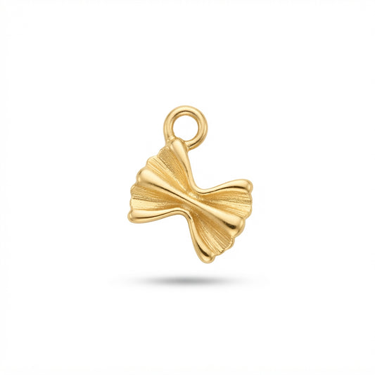 Classic Gold Pasta Bowtie Charm