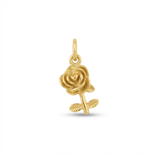 Classic Gold Rose Charm