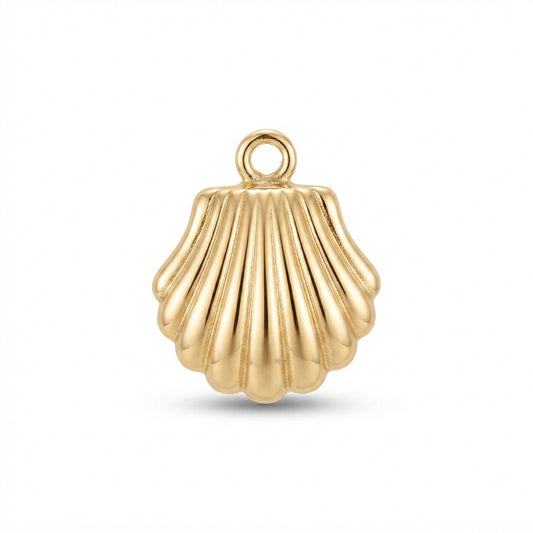 Classic Gold Scallop Shell Charm