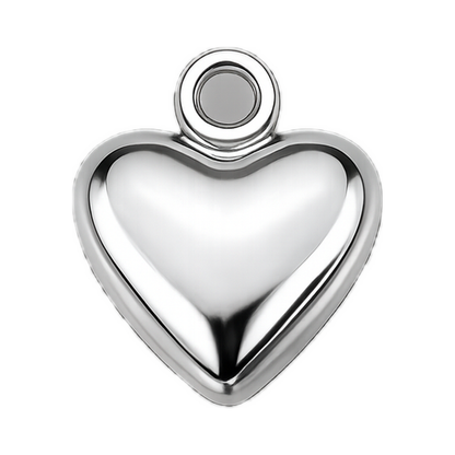 Classic Hollow Heart Silver Charm