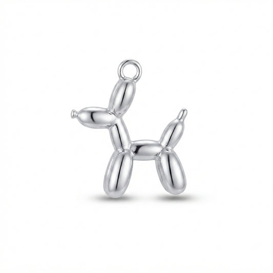 Classic Silver Balloon Dog Charm