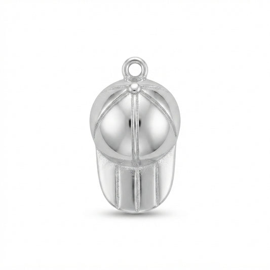 Classic Silver Baseball Cap Charm