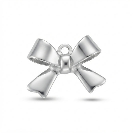 Classic Silver Bow Charm