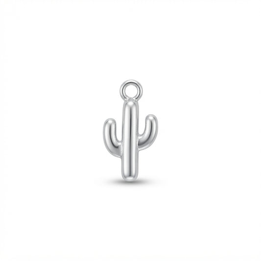 Classic Silver Cactus Charm