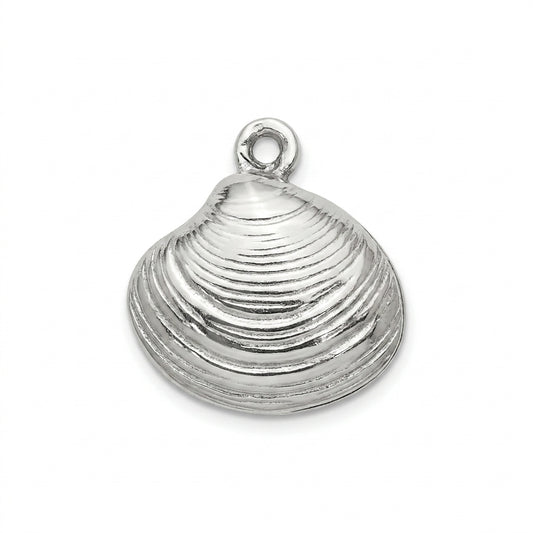 Classic Silver Clam Shell Charm