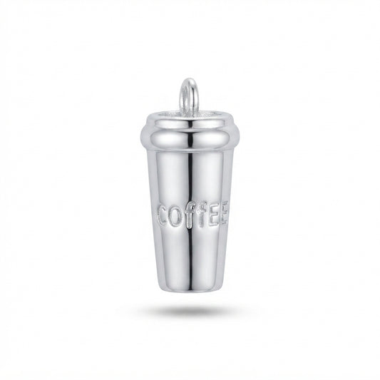 Classic Silver Coffee Cup Charm