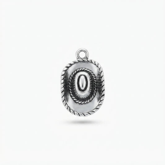 Classic Silver Cowboy Hat Charm