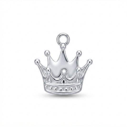 Classic Silver Crown Charm