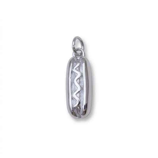 Classic Silver Hot Dog Charm