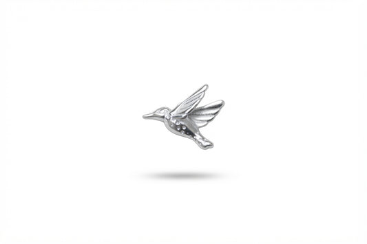 Classic Silver Hummingbird Charm