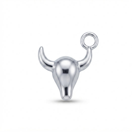 Classic Silver Longhorn Charm