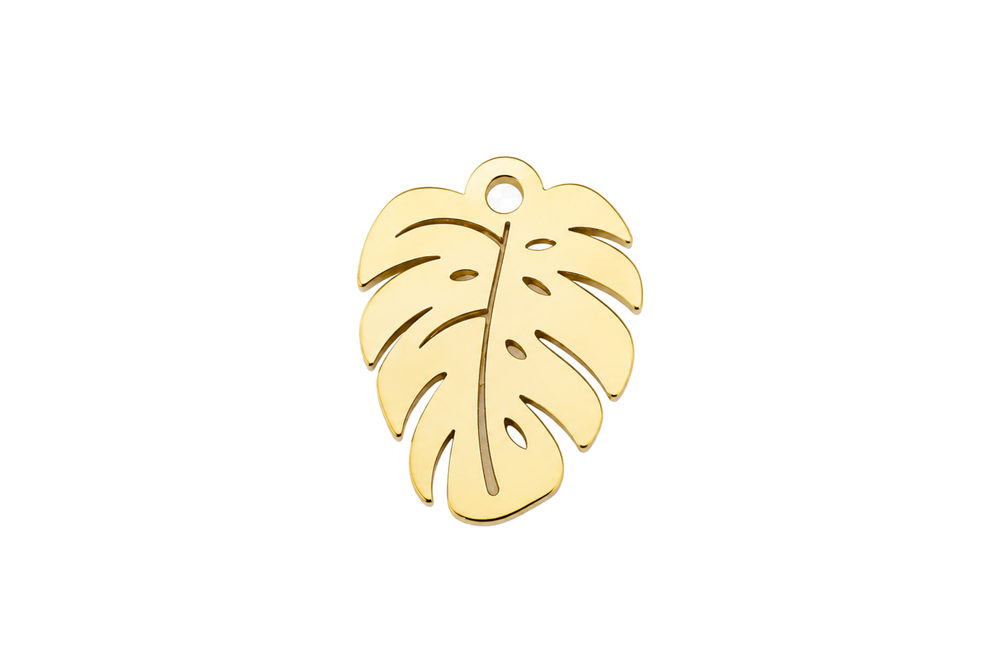 Classic Gold Monstera Leaf Charm