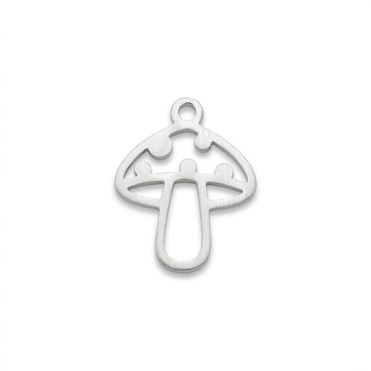 Classic Silver Mushroom Charm