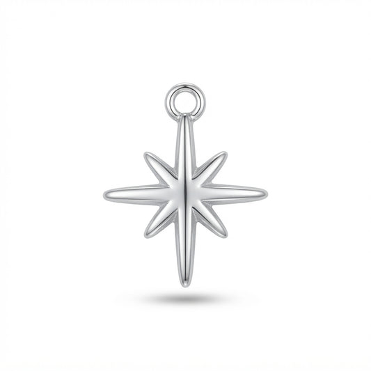 Classic Silver North Star Charm