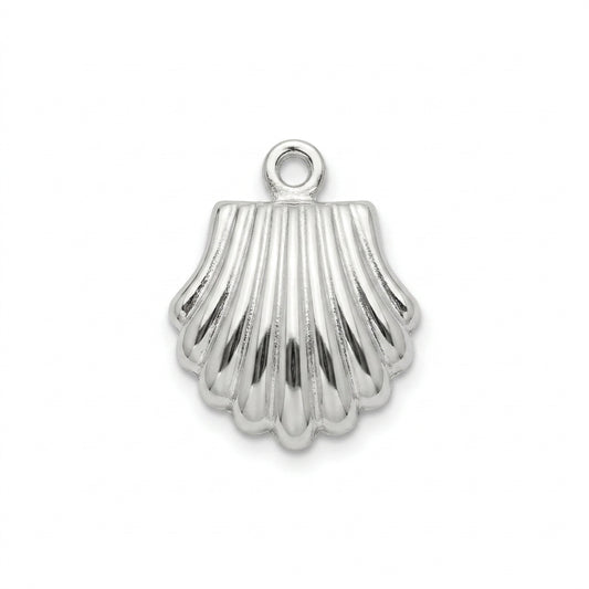 Classic Silver Scallop Shell Charm