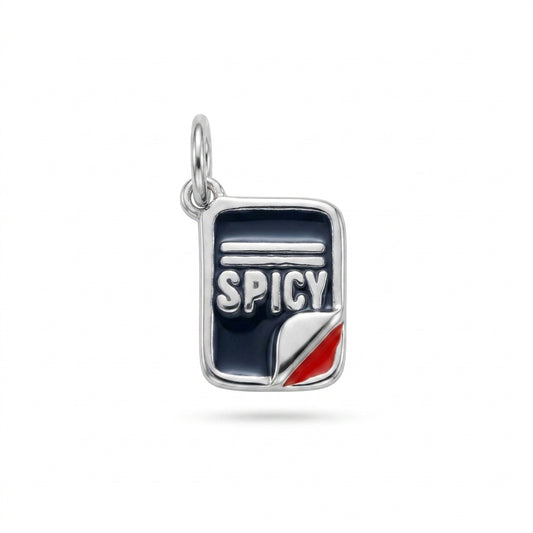 Classic Silver Spicy Tag Charm