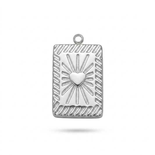 Classic Silver Sun Tarot Charm