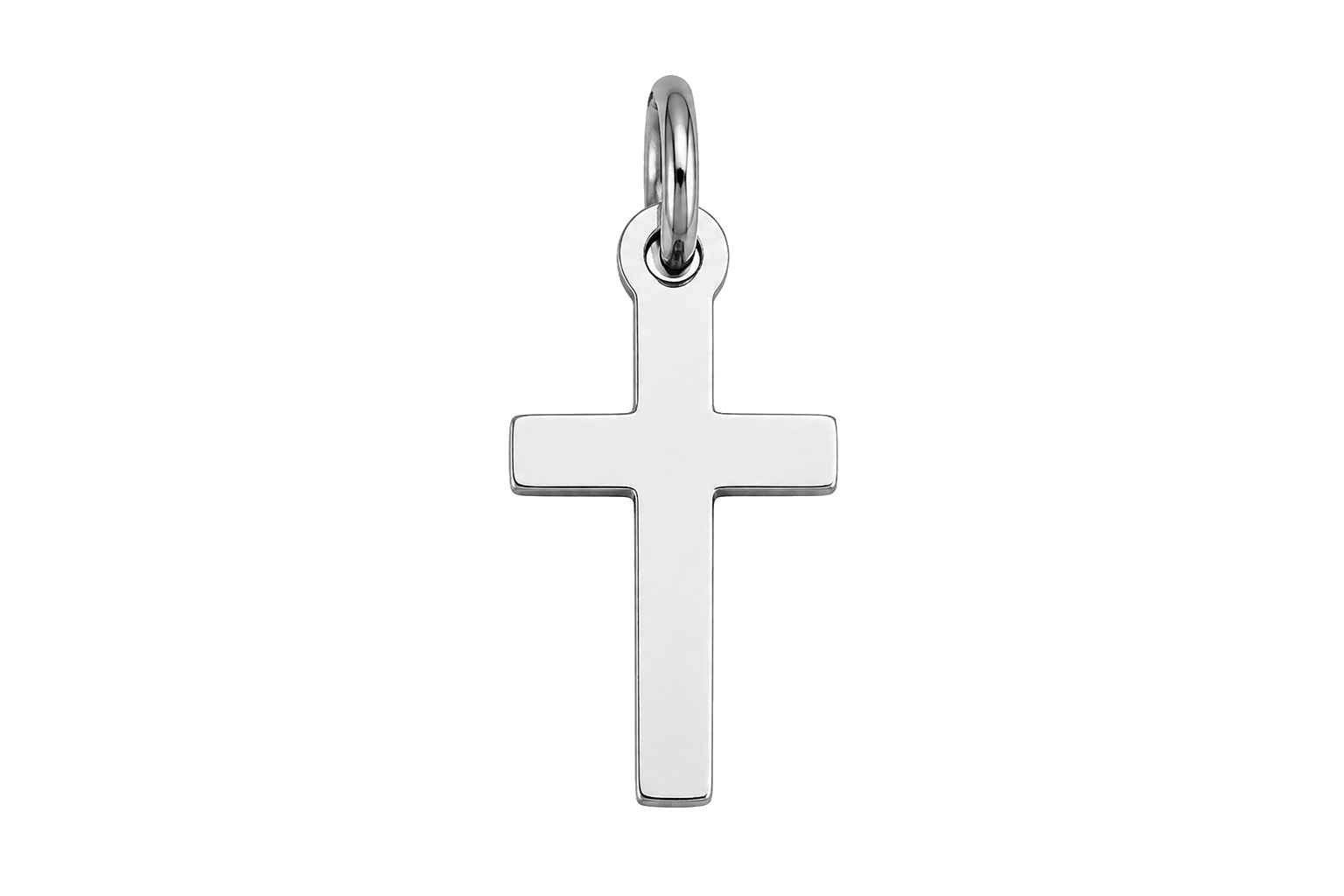 Classic Simple Cross Silver Charm