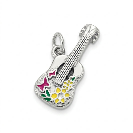 Colorful Floral Guitar Charm