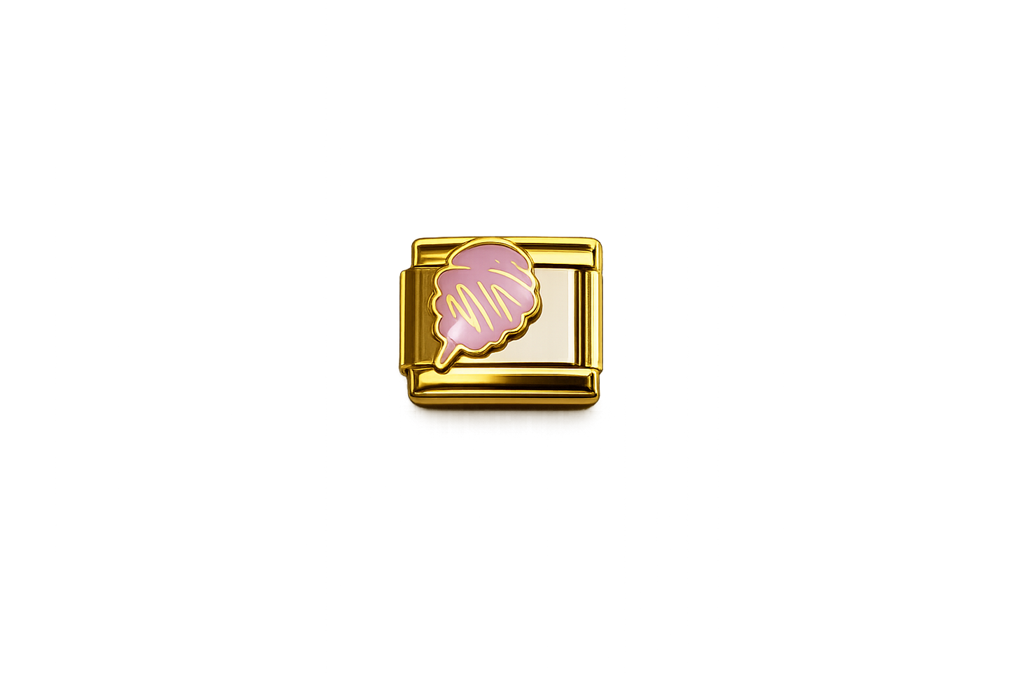 Cotton candy Italian Charm — Gold
